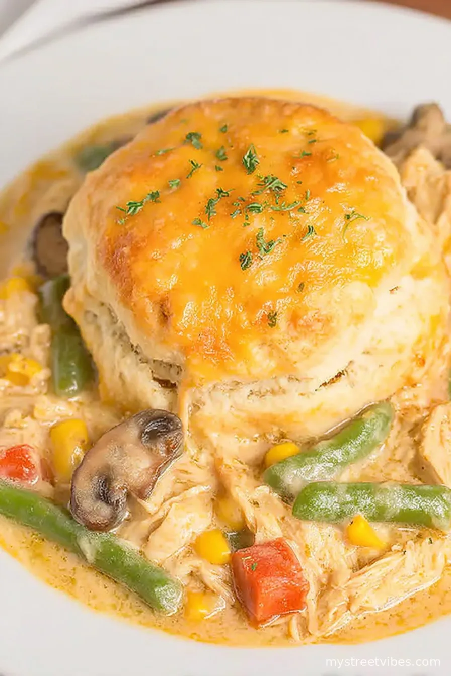 Mouthwatering Chicken Pot Pie with Red Lobster Biscuits