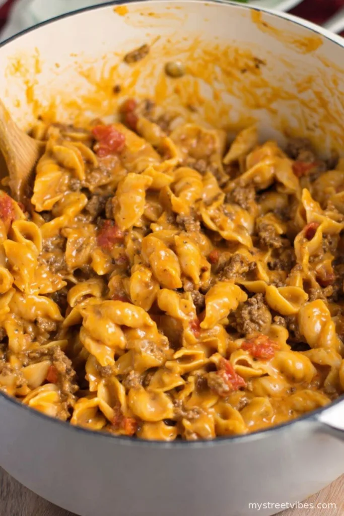 One Pot Cheesy Taco Pasta