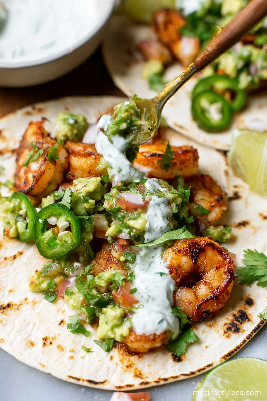 Shrimp Tacos with Avocado Salsa