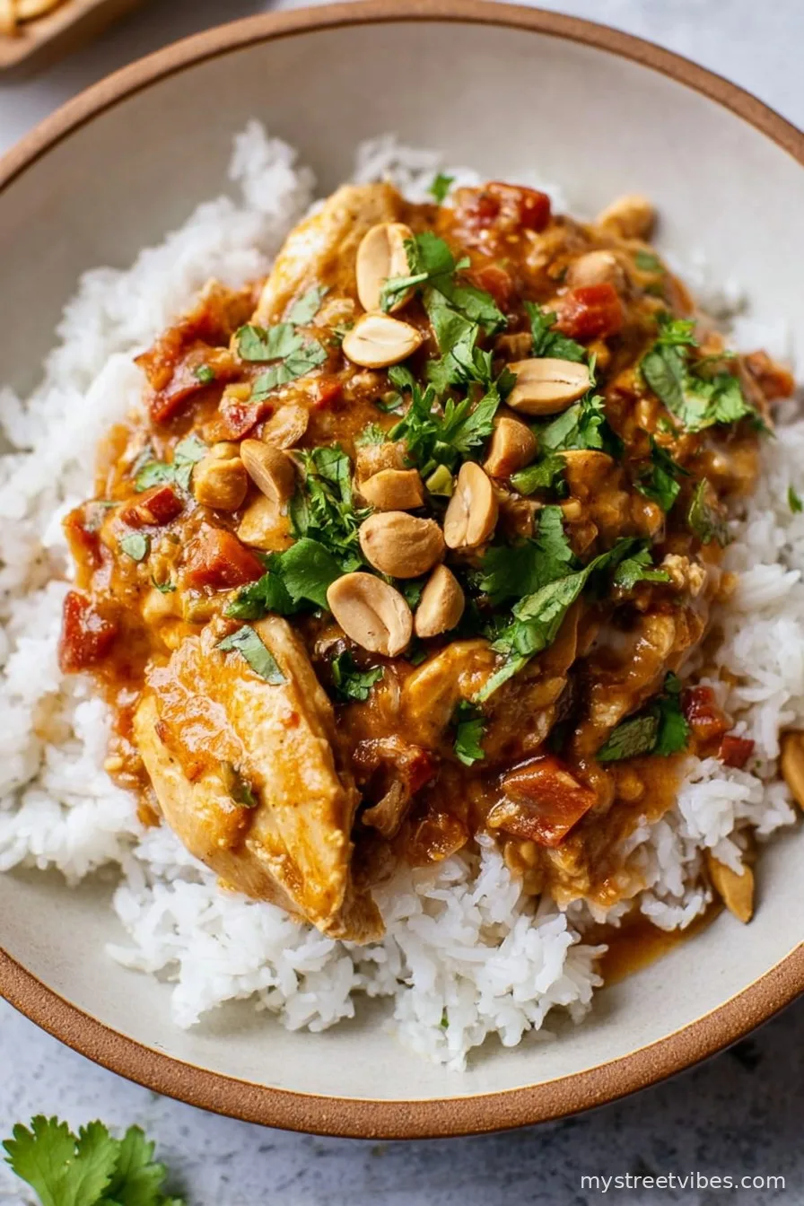 Slow Cooker Peanut Chicken