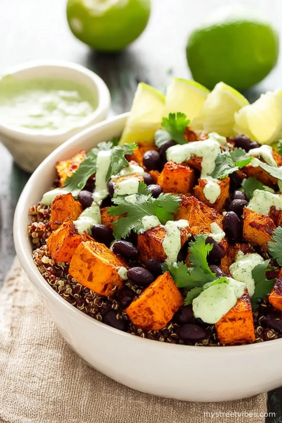 Sweet Potato and Black Bean Quinoa Bowls