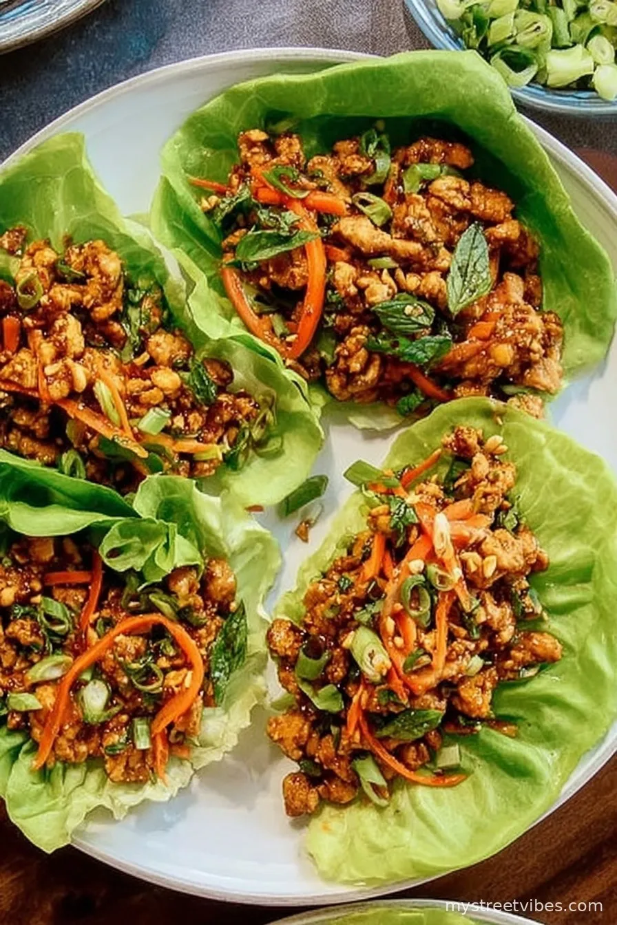 Thai Chicken Lettuce Wraps