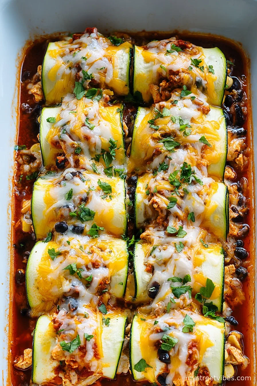 Zucchini Enchilada Roll Ups