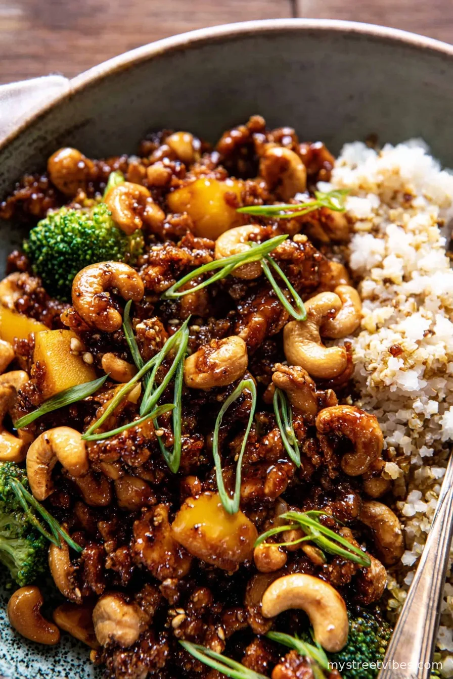 20 Minute Garlic Butter Cashew Chicken