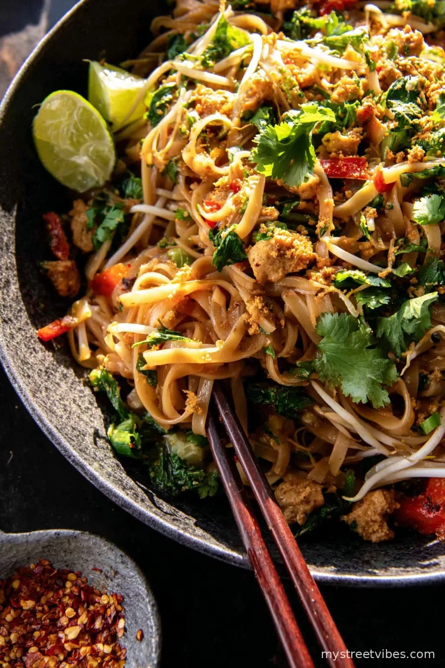 30 Minute Garlic Butter Chicken Pad Thai