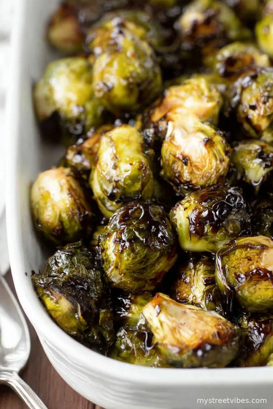 Balsamic Glazed Roasted Brussel Sprouts