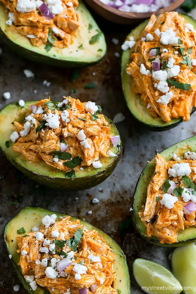 Buffalo Chicken Stuffed Avocado Recipe (Low Carb)