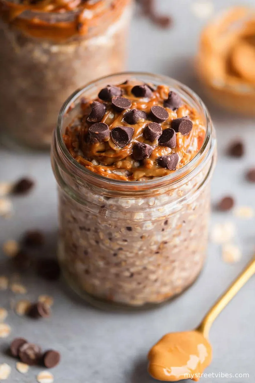 Chocolate Peanut Butter Overnight Oats