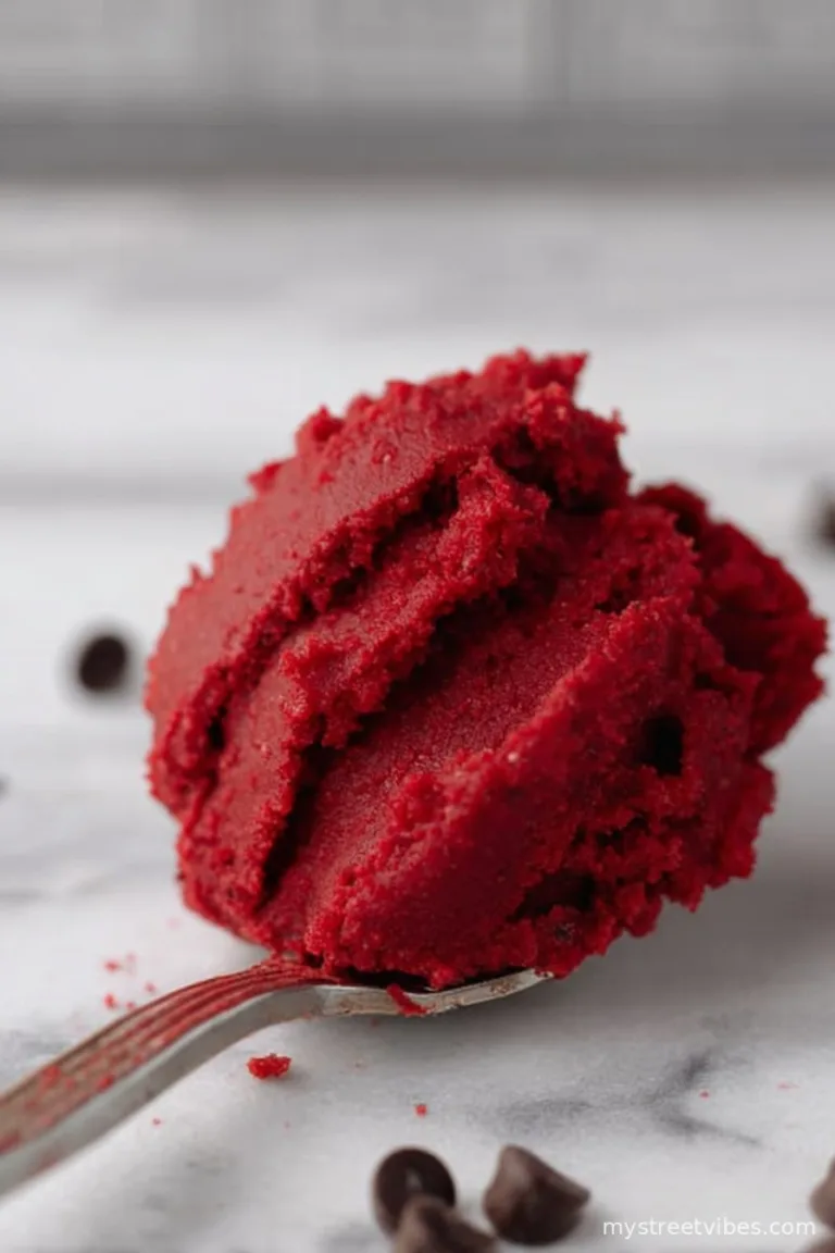 Edible Red Velvet Cookie Dough