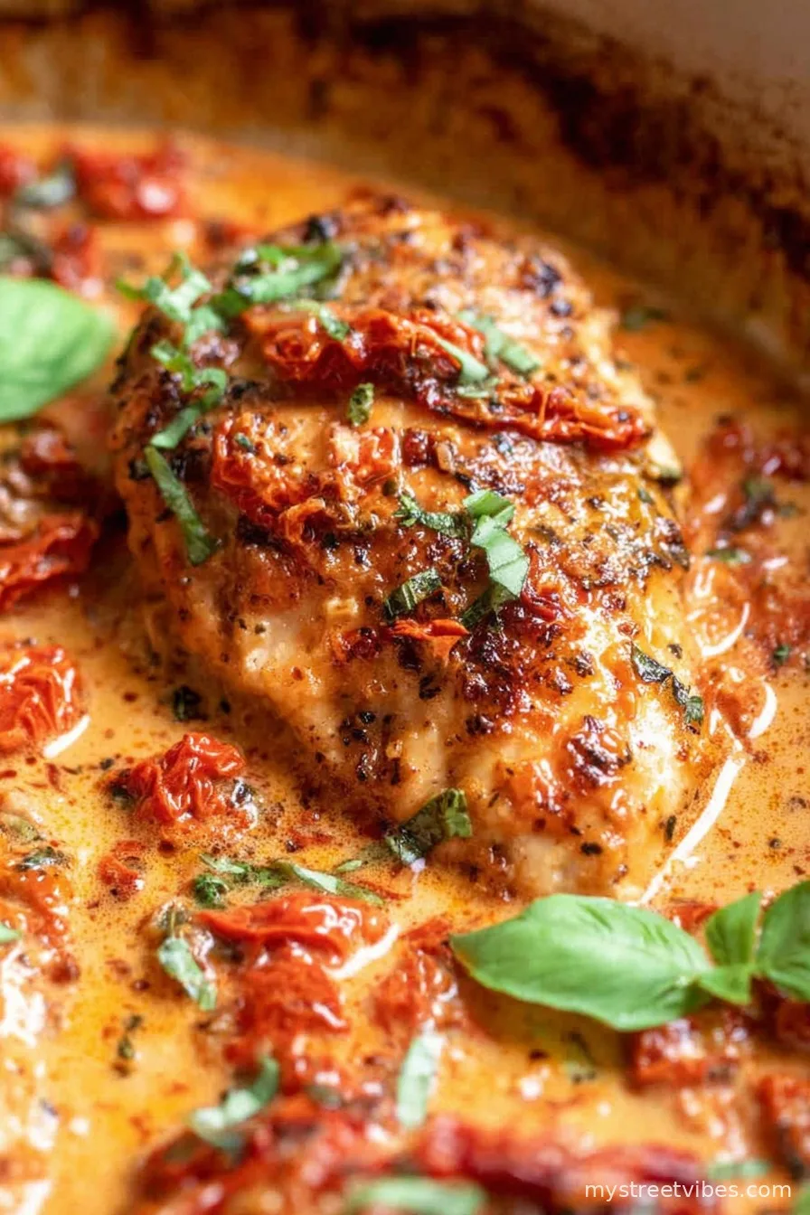 One Pan Marry Me Chicken with Sun-Dried Tomatoes