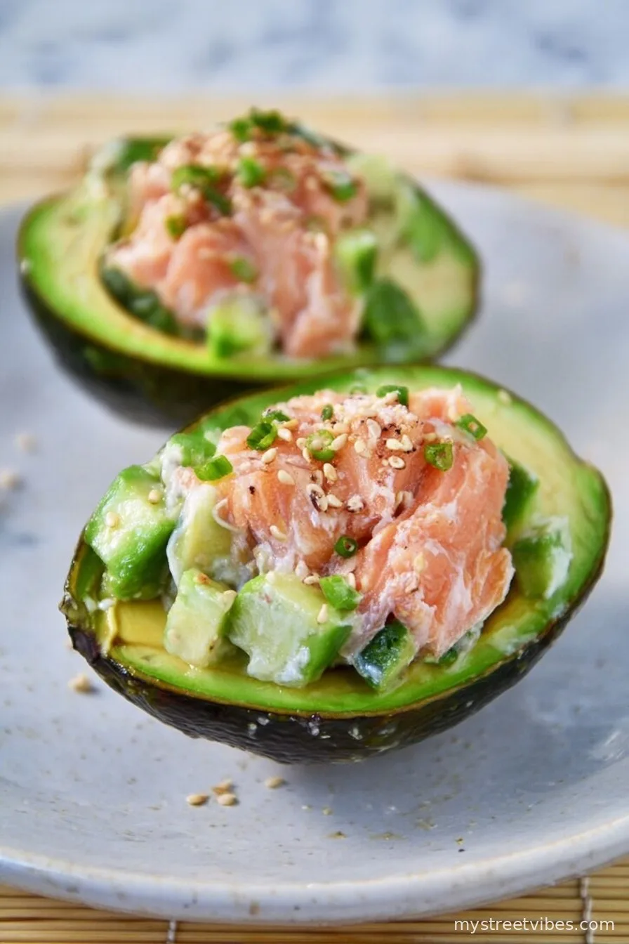 Salmon Stuffed Avocados