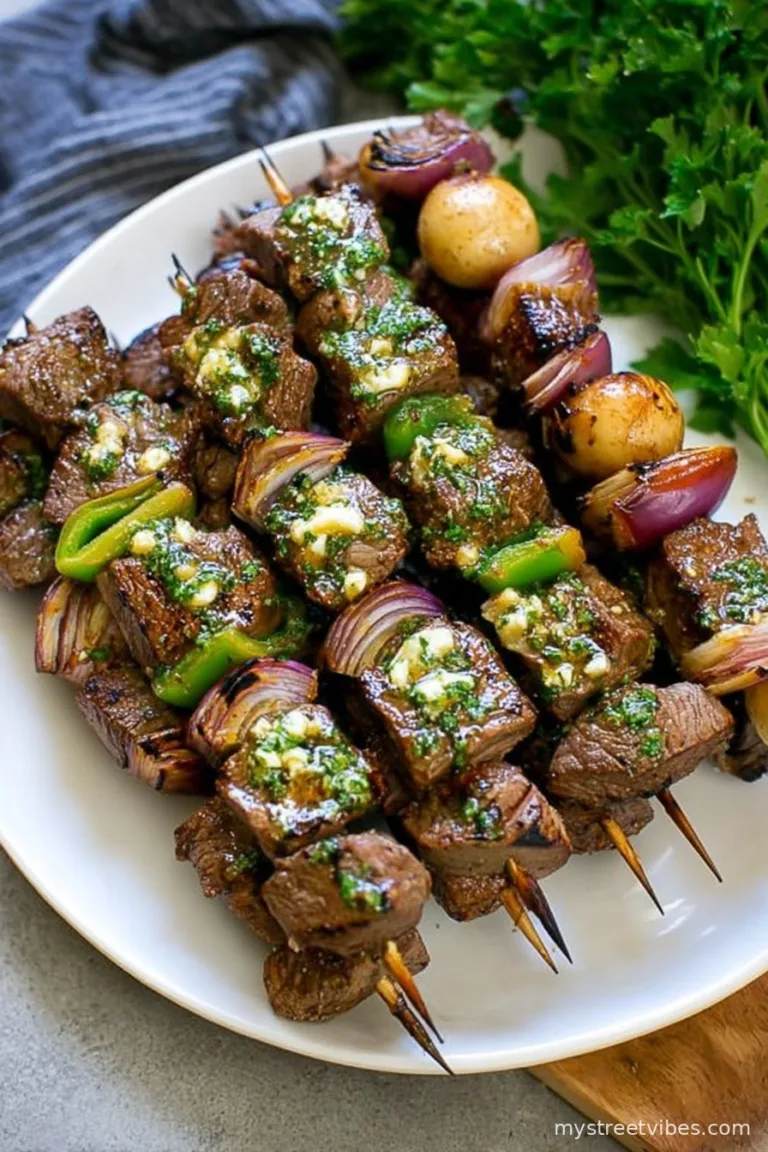 Steak Kabobs with Garlic Butter