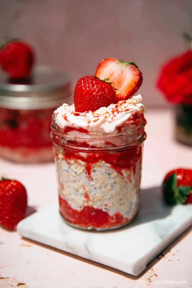 Strawberries and Cream Overnight Oats